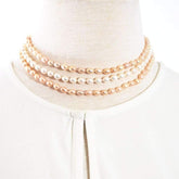 FBT - Vintage Three Strands Freshwater Pearls Necklace - FashionByTeresa